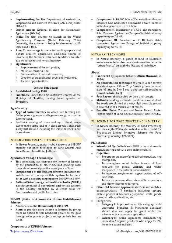 Only Ias Economy Notes.pdf Only IAS Udaan Plus 500 Current Affairs Indian Economy For Prelims 2022 ...