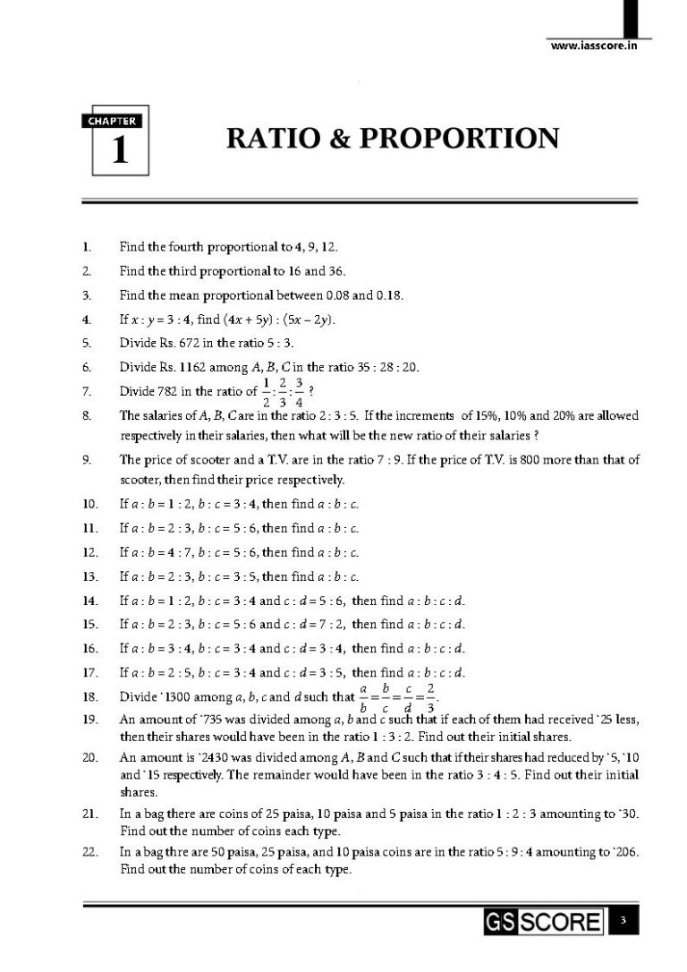 Gs Score CSAT Prelims Practice WorkBook Basic Numeracy & Data ...