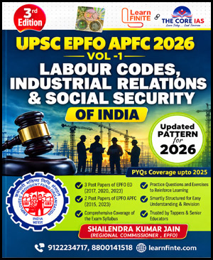 UPSC EPFO APFC Labour Codes, Industrial Relations & Social Security Vol 1 2026 (ENG)