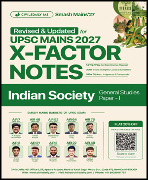 Civilsdaily IAS Mains X-Factor Notes Indian Society 2027 English