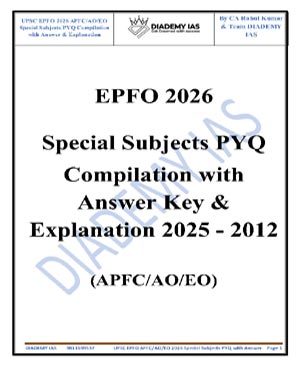 EPFO 2026 Special Subjects PYQ
