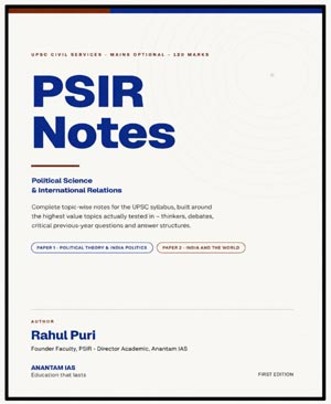 Anantam IAS PSIR Notes Political Science International Relations Rahul Puri