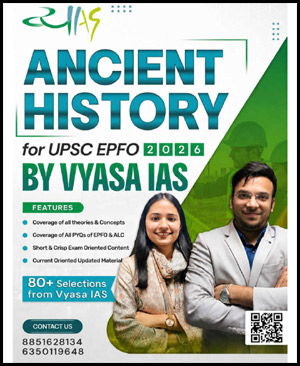 Vyasa IAS Ancient History Study Material for UPSC EPFO 2026 (ENG)