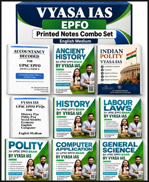 Vyasa IAS EPFO 2025 Complete Study Material Combo Set (ENG)