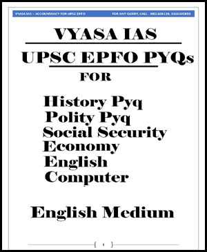 UPSC EPFO Previous Year Questions Book by Vyasa IAS (ENG)
