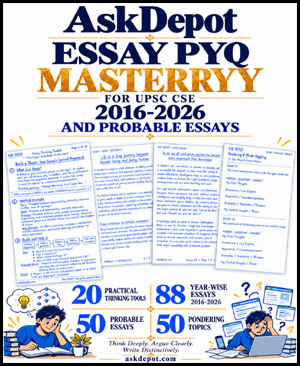 AskDepot Essay PYQ Masterryy Probable Essays 2016-2026 (ENG)